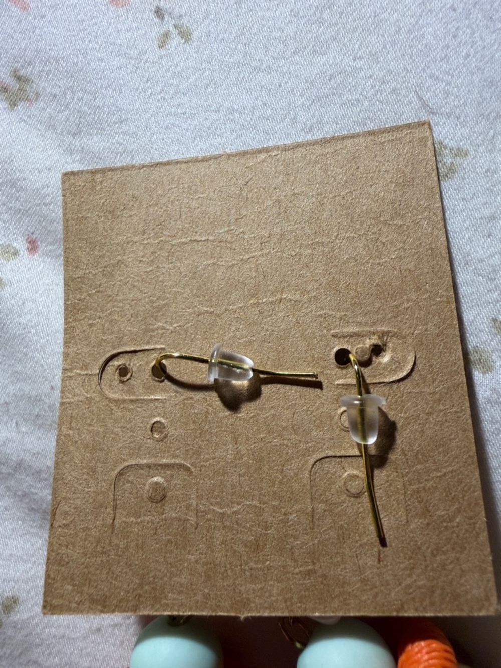Plunder Pink, Mint & Orange Drop Earrings - Picture 4 of 4